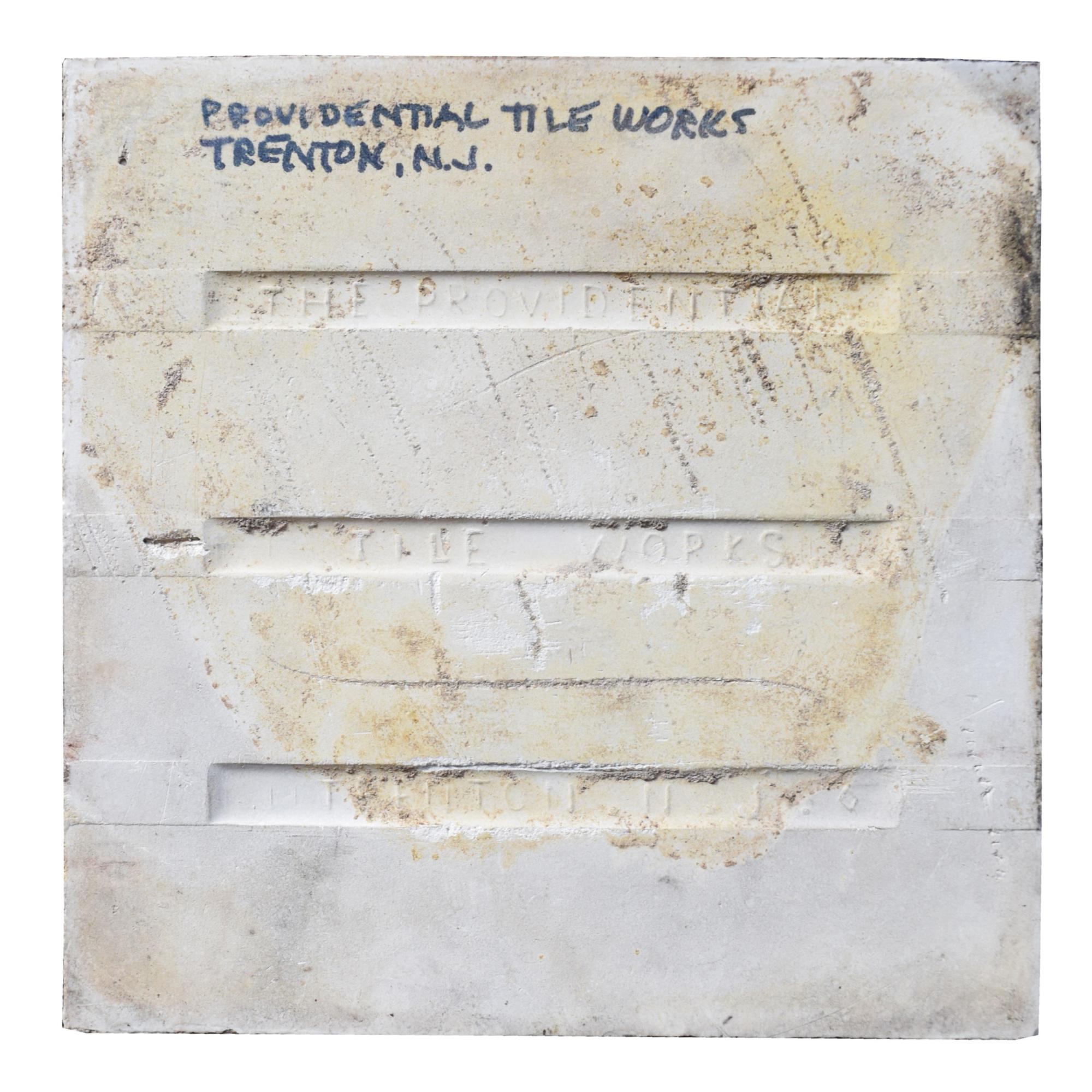 A Set of Two Glazed Ceramic Tiles by Providential Tile Works 6" W x .5" D x 6" H — United States, Late 19th Century