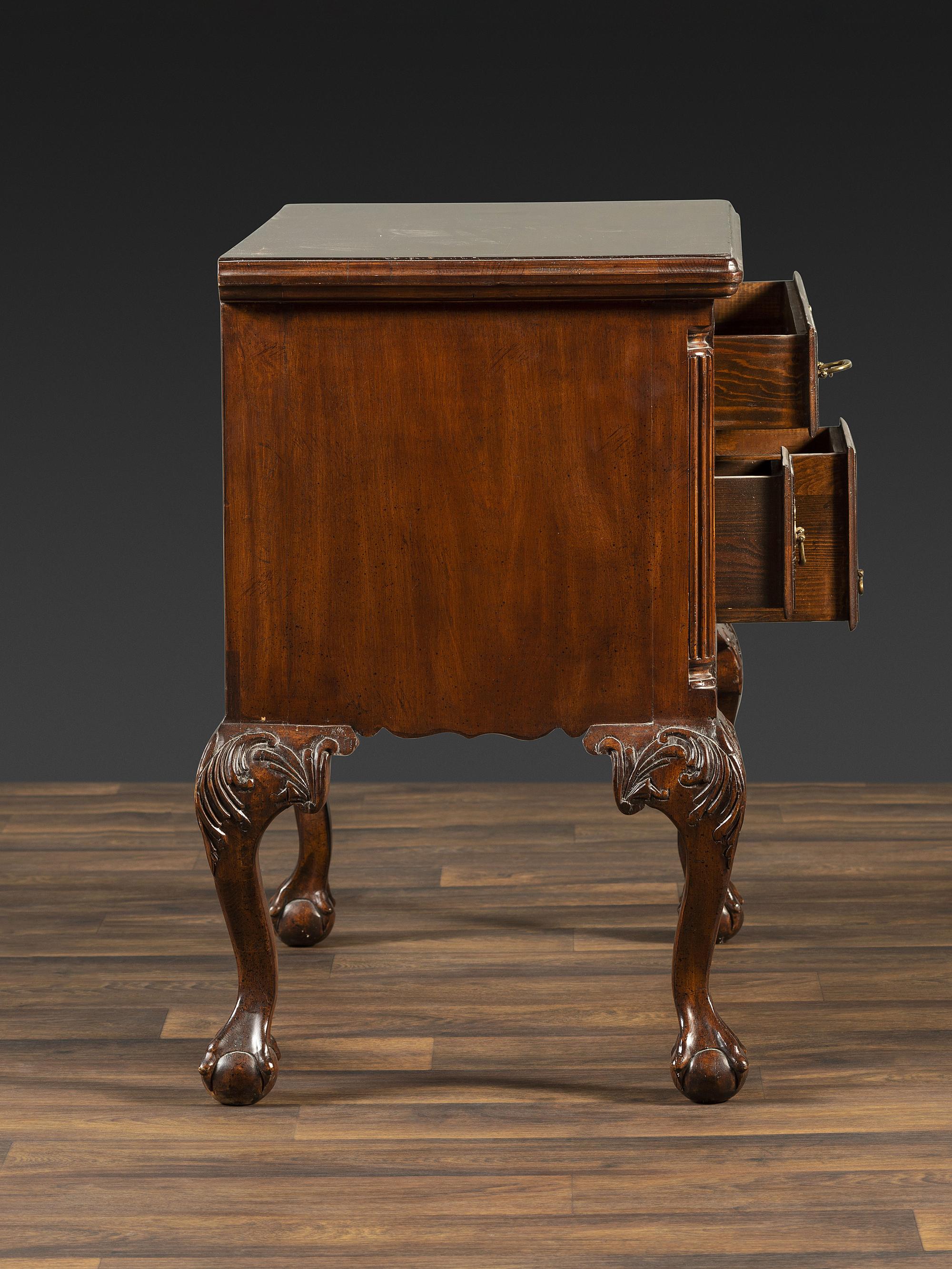 A Chippendale Style Carved Mahogany Dressing Table