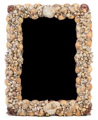A Grotto Style Mirror Height 40 x width 31 inches. — 20TH CENTURY