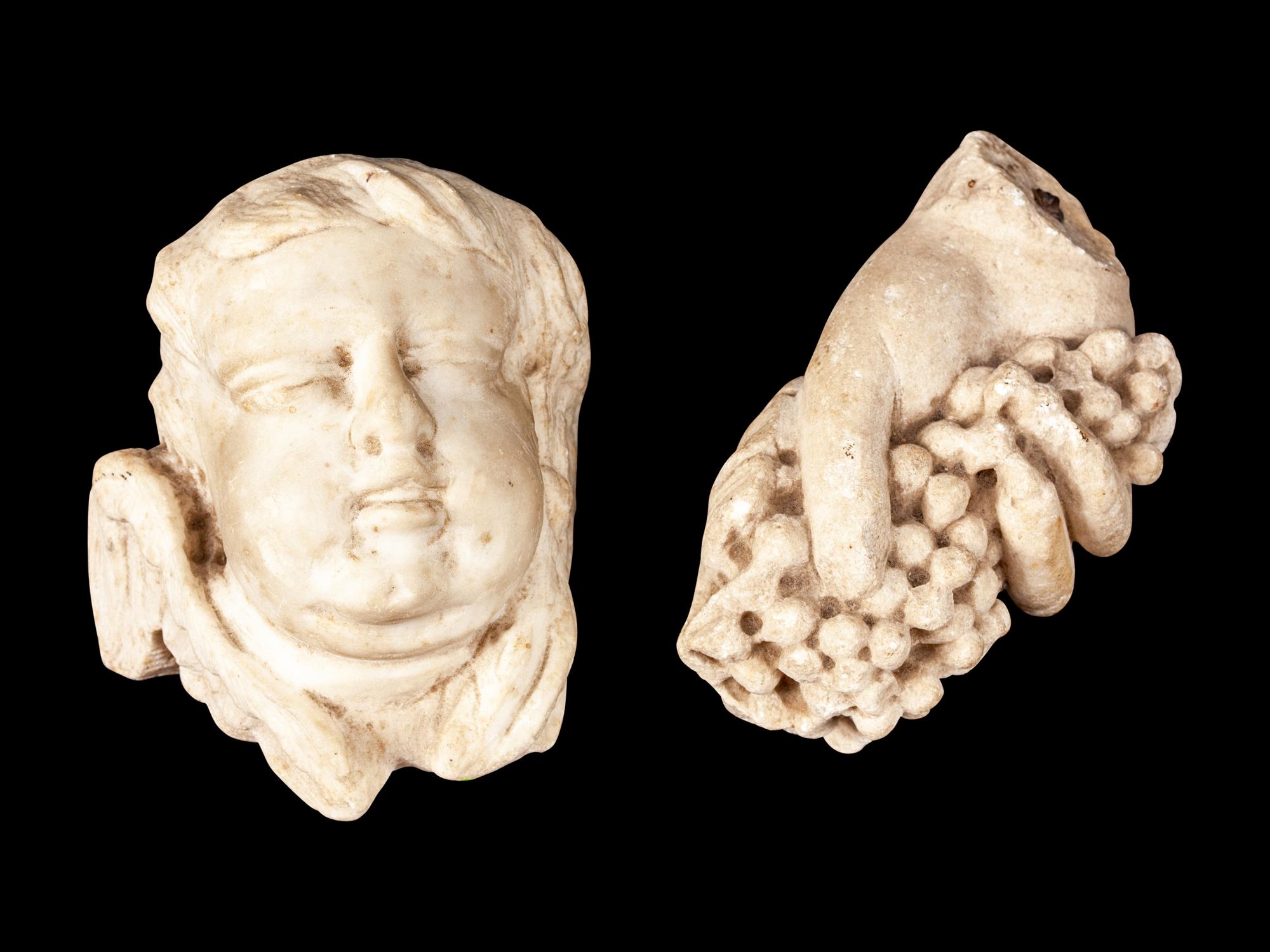 A Pair of Italian Marble Fragments