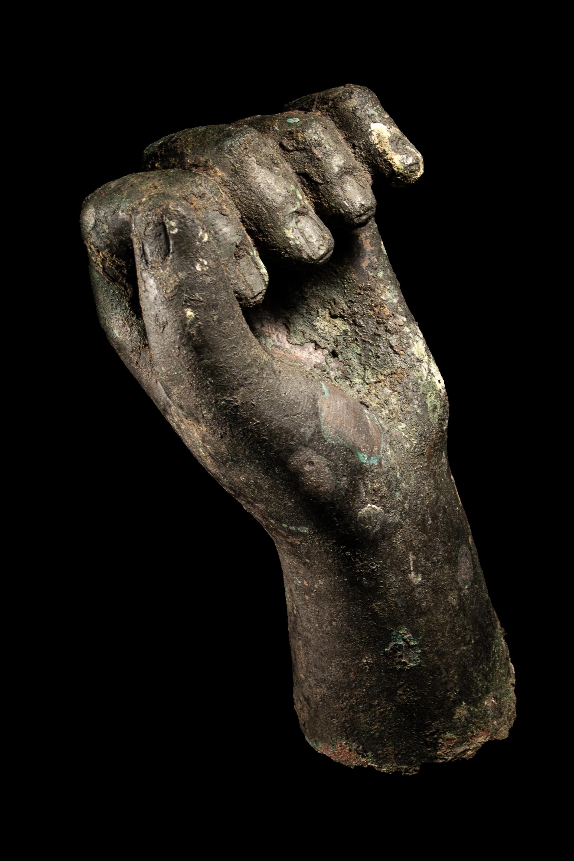 A Roman Bronze Left Hand