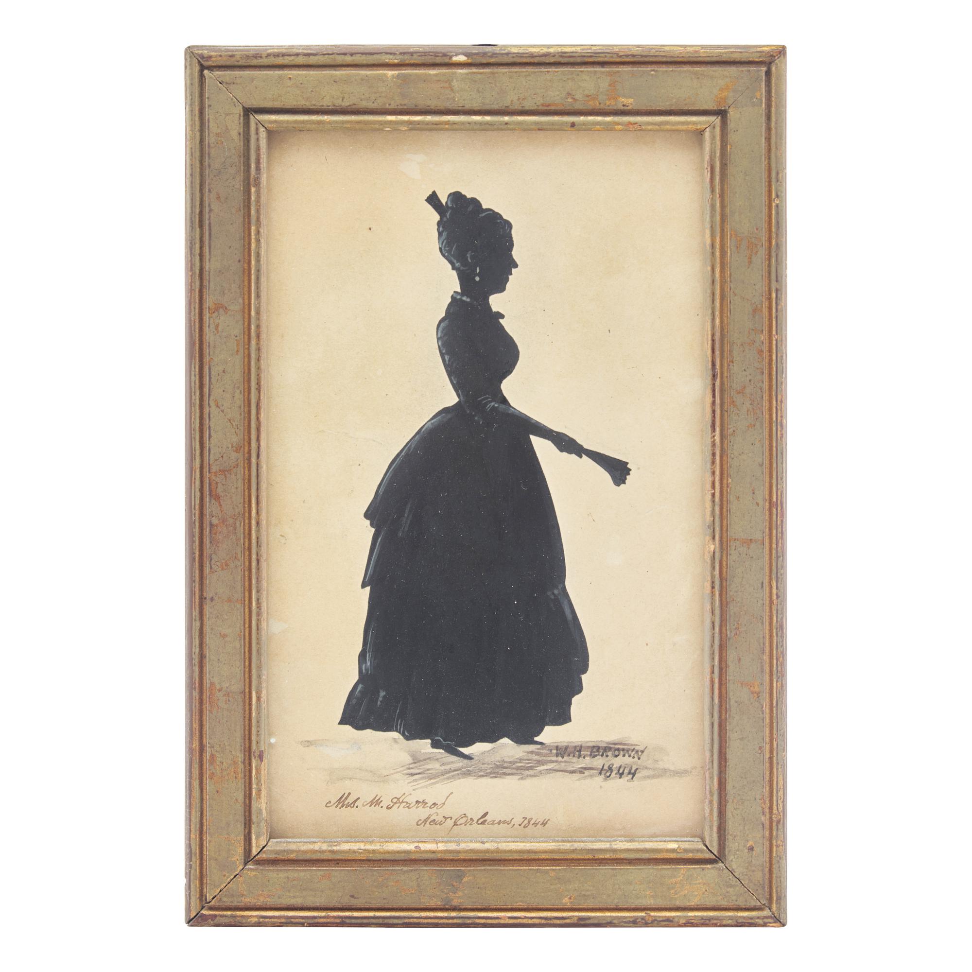 William Henry Brown (1808-1883), A Silhouette Profile Portrait of Mrs. Harrod of New Orleans, Louisiana