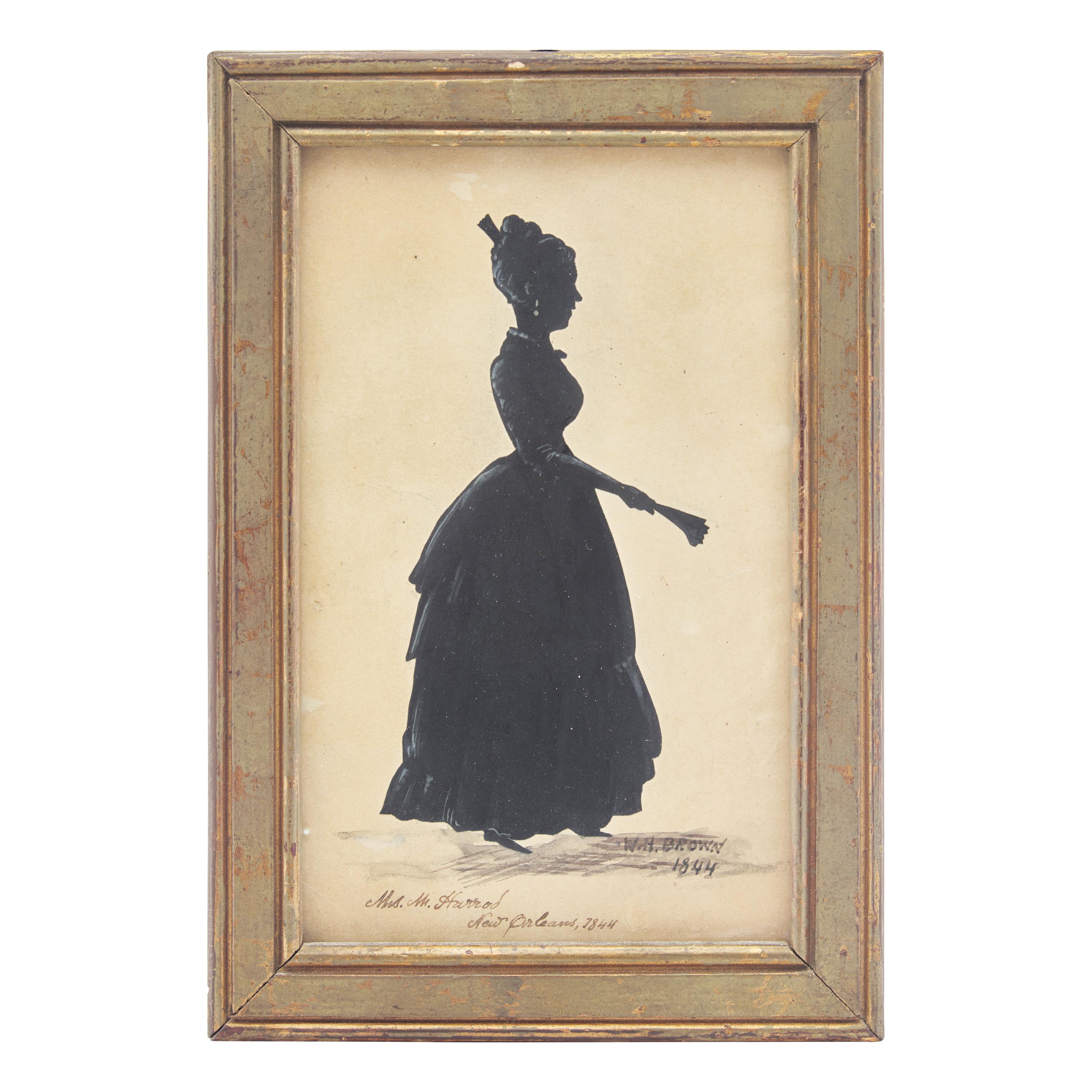 William Henry Brown (1808-1883), A Silhouette Profile Portrait of Mrs. Harrod of New Orleans, Louisiana