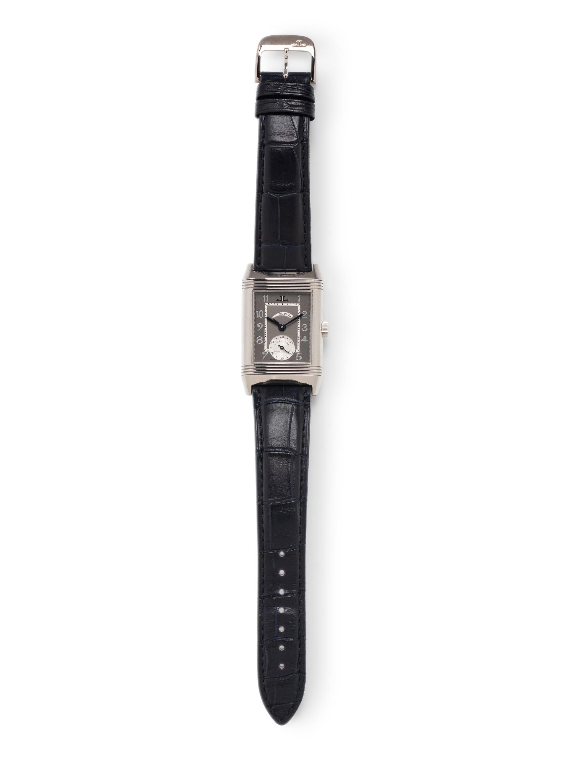 JAEGER-LECOULTRE, PLATINUM 'REVERSO NUMBER TWO' TOURBILLON WATCH