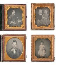 [EARLY PHOTOGRAPHY]. 18 assorted daguerreotypes incl. half plate examples by GERMON and WHITEHURST.