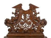 An Italian Baroque Style Carved Walnut Hall Bench