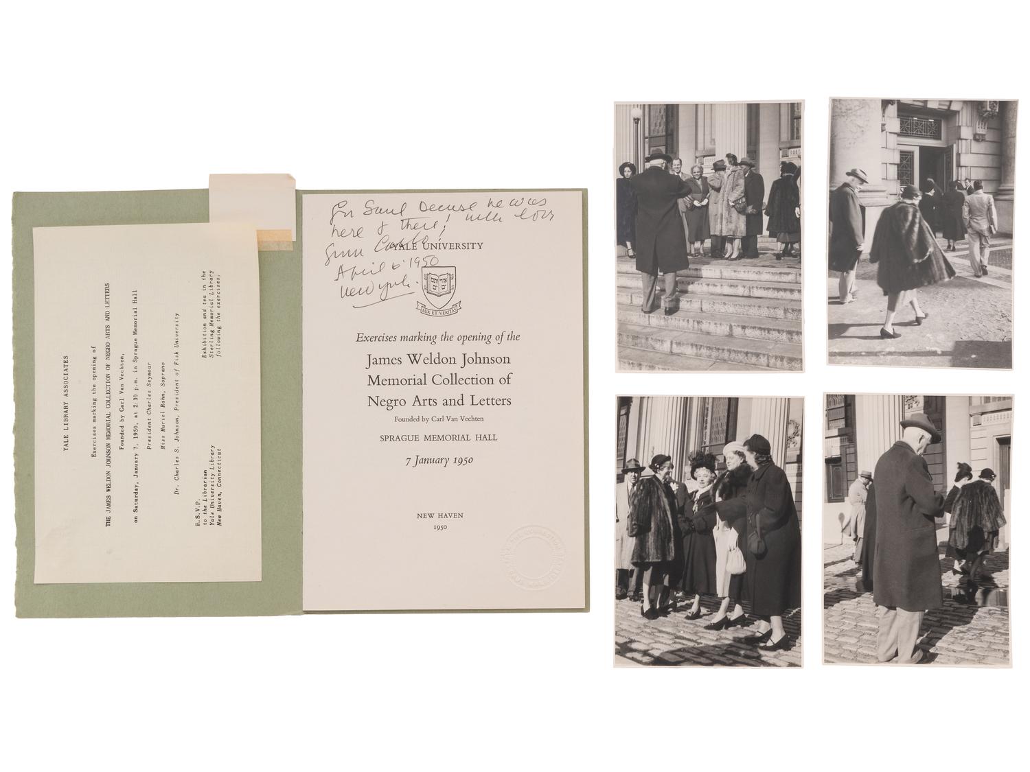 VAN VECHTEN, Carl. Collection of photos and ephemera, many related to Black culture.
