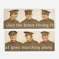 [Posters] [World War I] Wood, Gerald Join the Brave Throng That Goes Marching Along