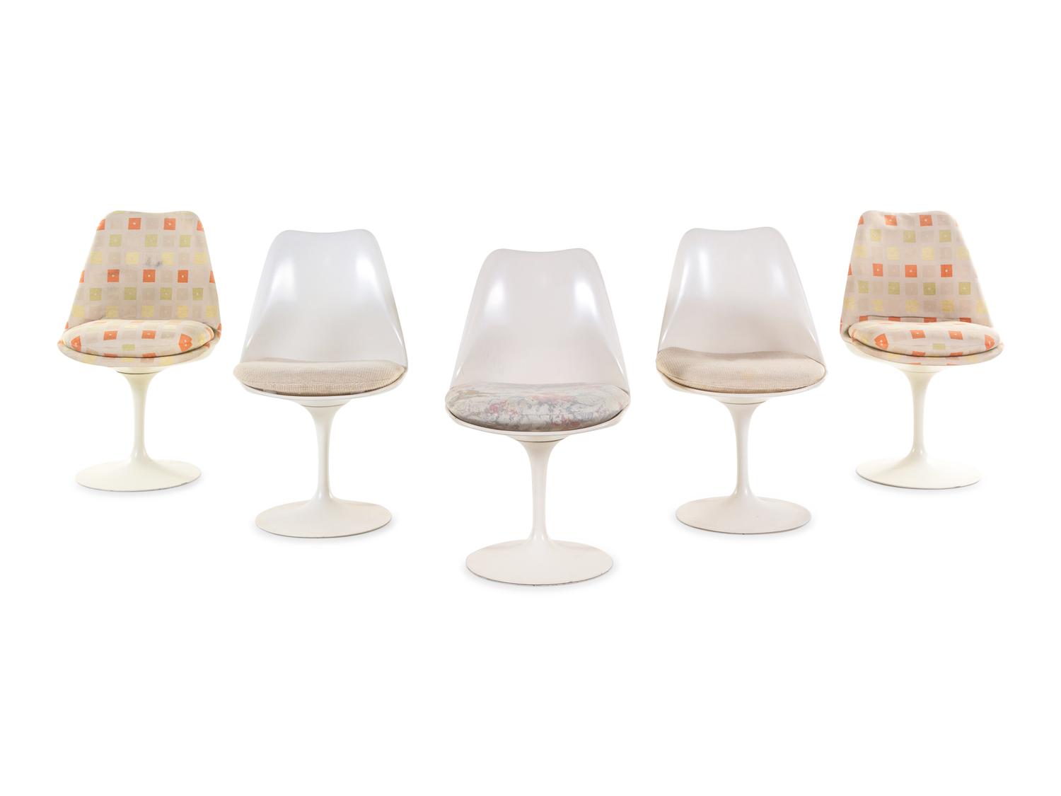 Five Tulip Chairs, model 151, Knoll, USA