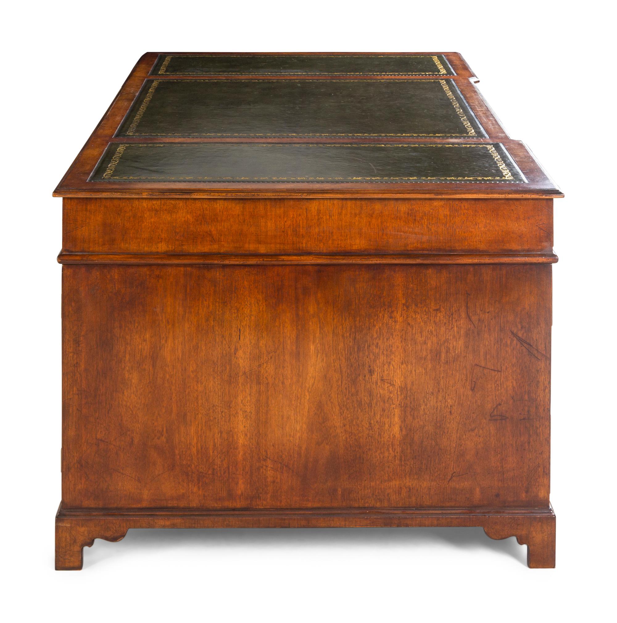 A George III Style Mahogany Pedestal Desk