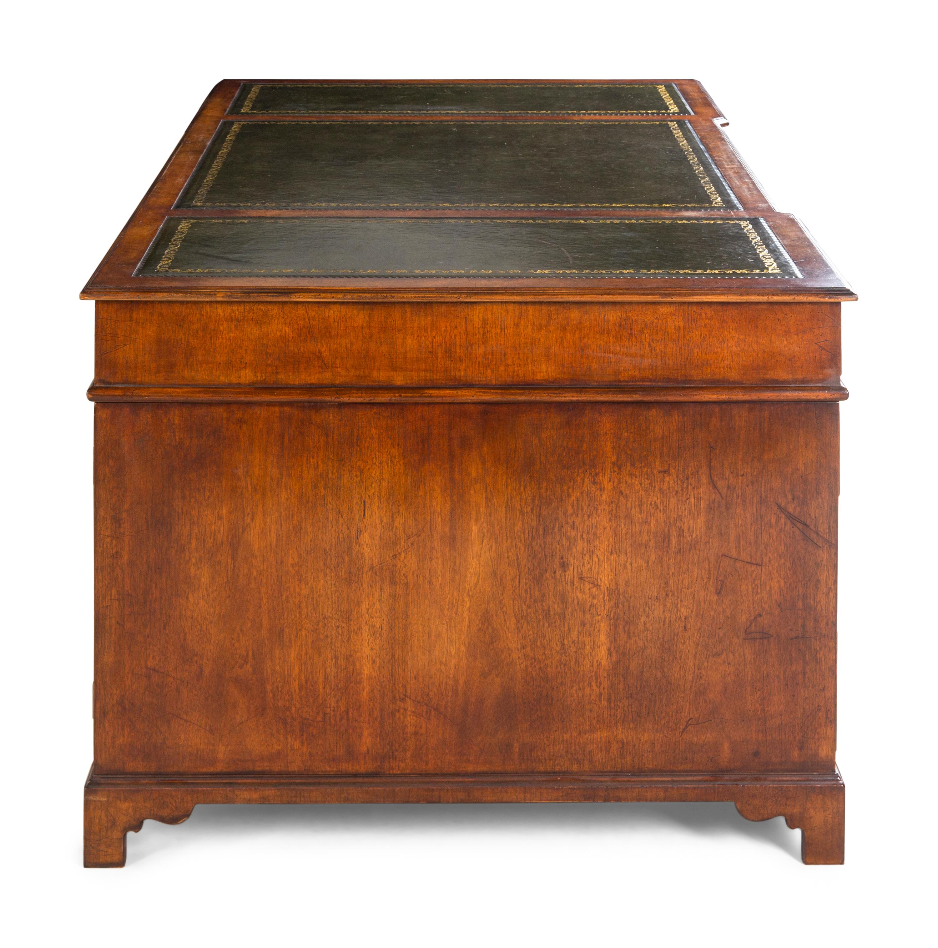 A George III Style Mahogany Pedestal Desk