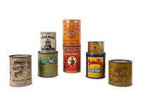 A Group of Eight Salted Peanut Tins