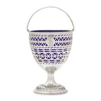 A George III Engraved and Pierced Silver Sugar Basket