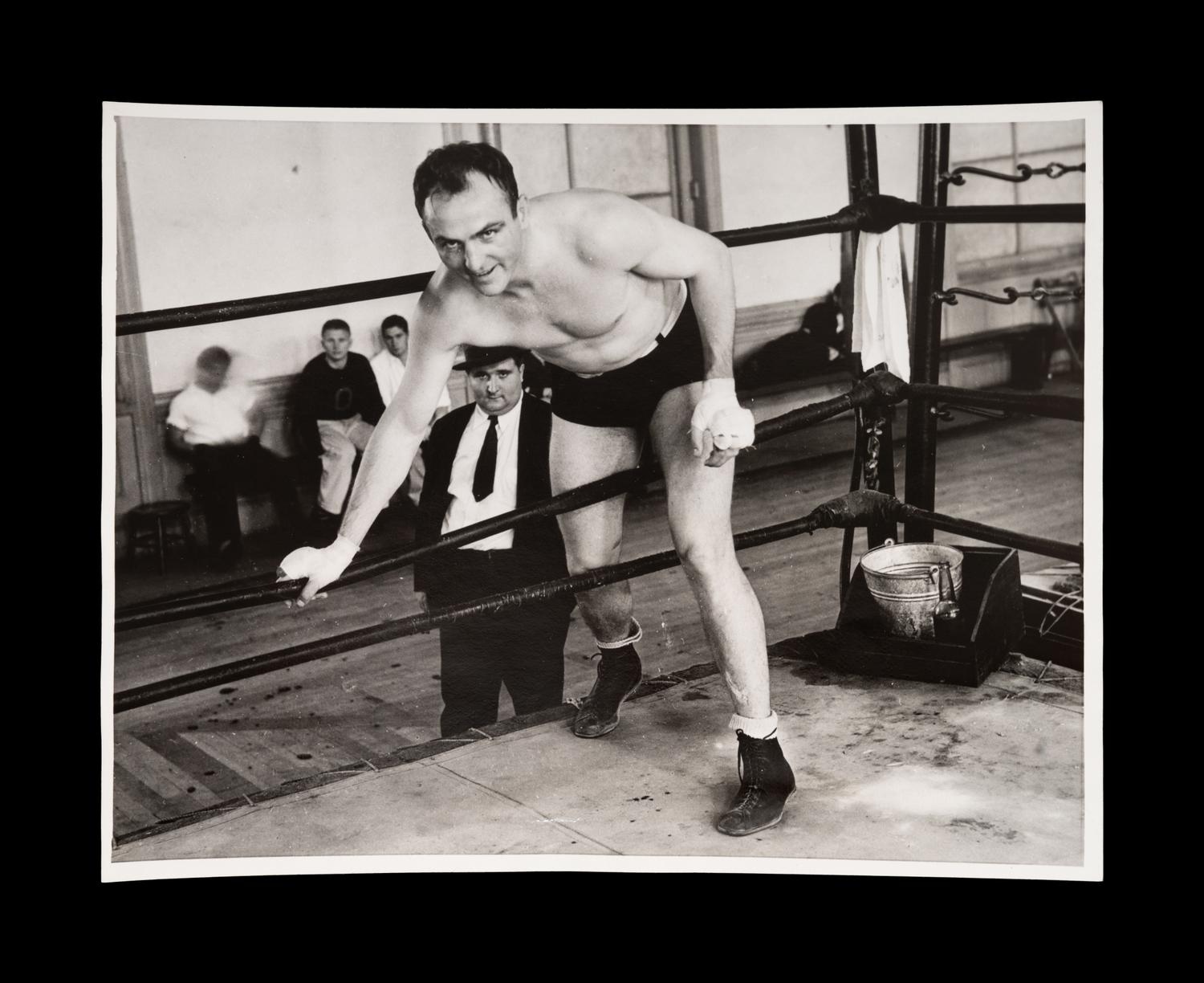A Group of 22 Original Boxing Photographs Including Joe Louis and Jack Dempsey,