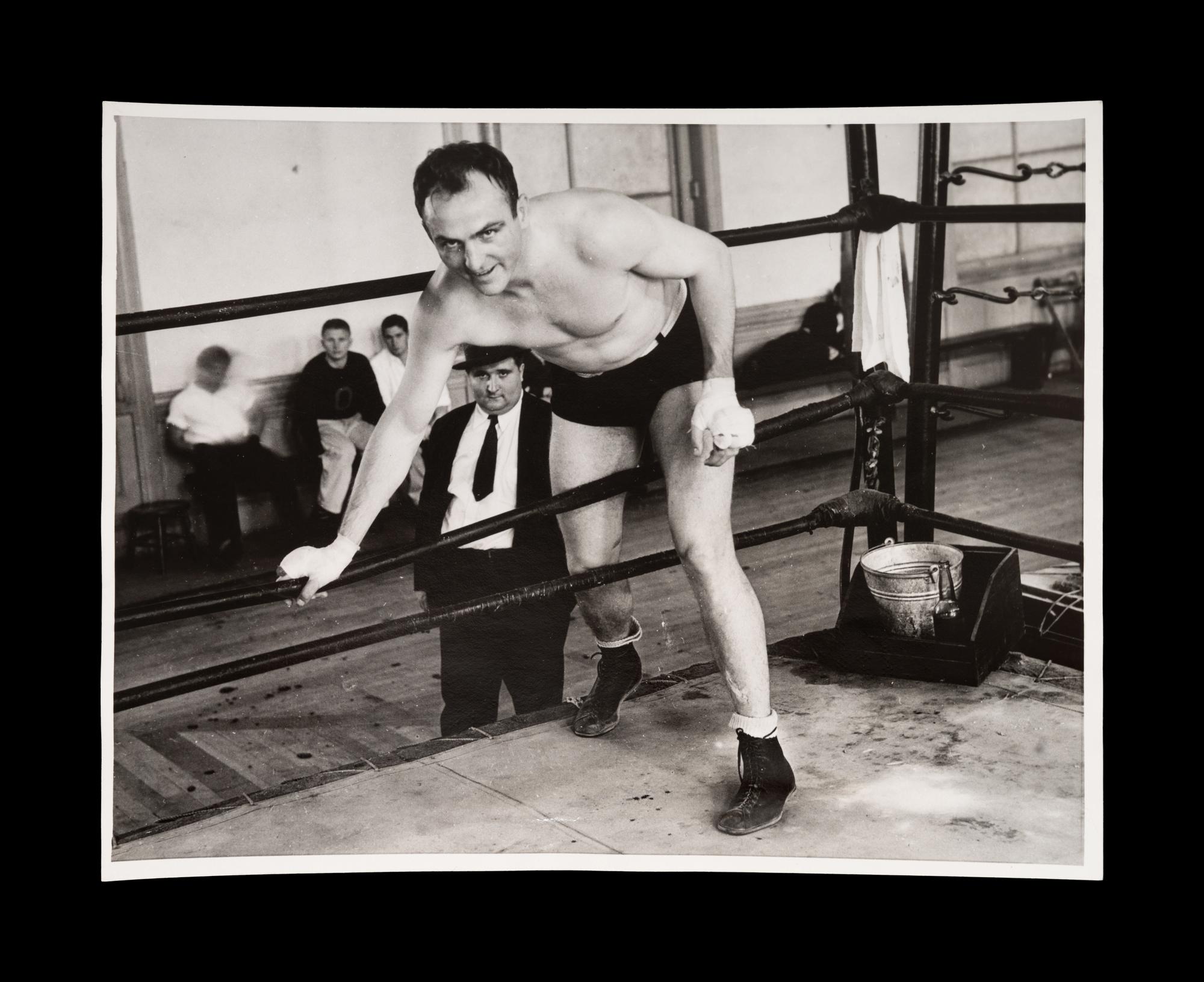 A Group of 22 Original Boxing Photographs Including Joe Louis and Jack Dempsey,