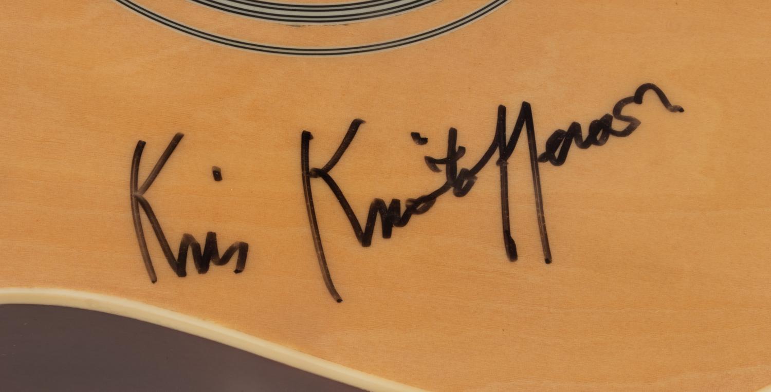 6 String 21 Fret GA410-NT De Rosa Acoustic Guitar, Signed by Merle Haggard and Kris Kristopherson