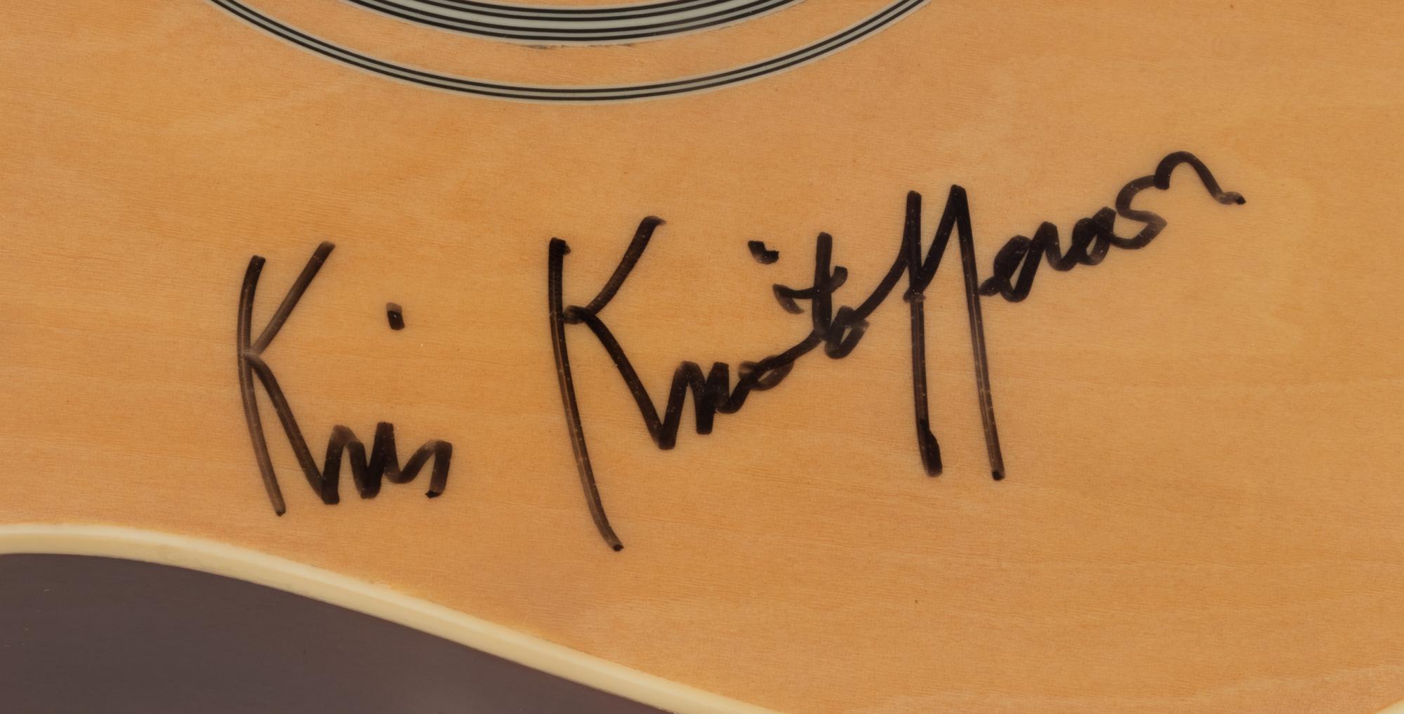 6 String 21 Fret GA410-NT De Rosa Acoustic Guitar, Signed by Merle Haggard and Kris Kristopherson