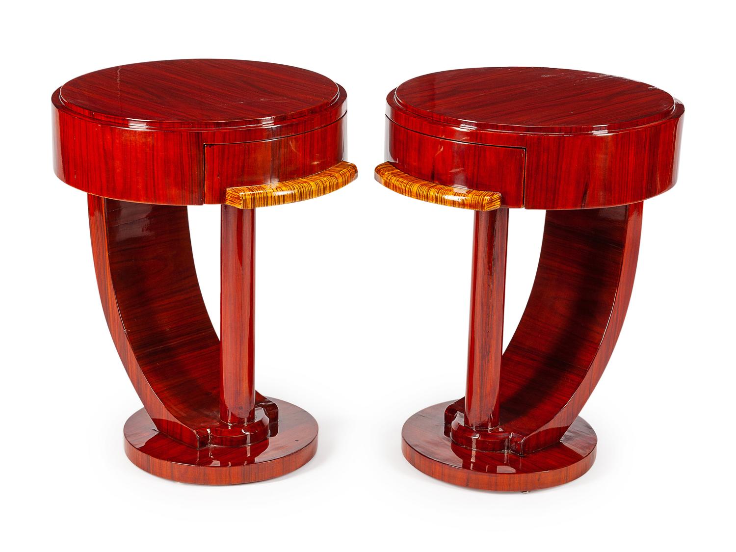 A Pair of Art Deco Style Nightstands
