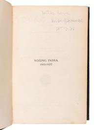 GANDHI, Mohandas K. (1869-1948). Young India, 1919-1922 . Madras: S. Ganesan, 1922.