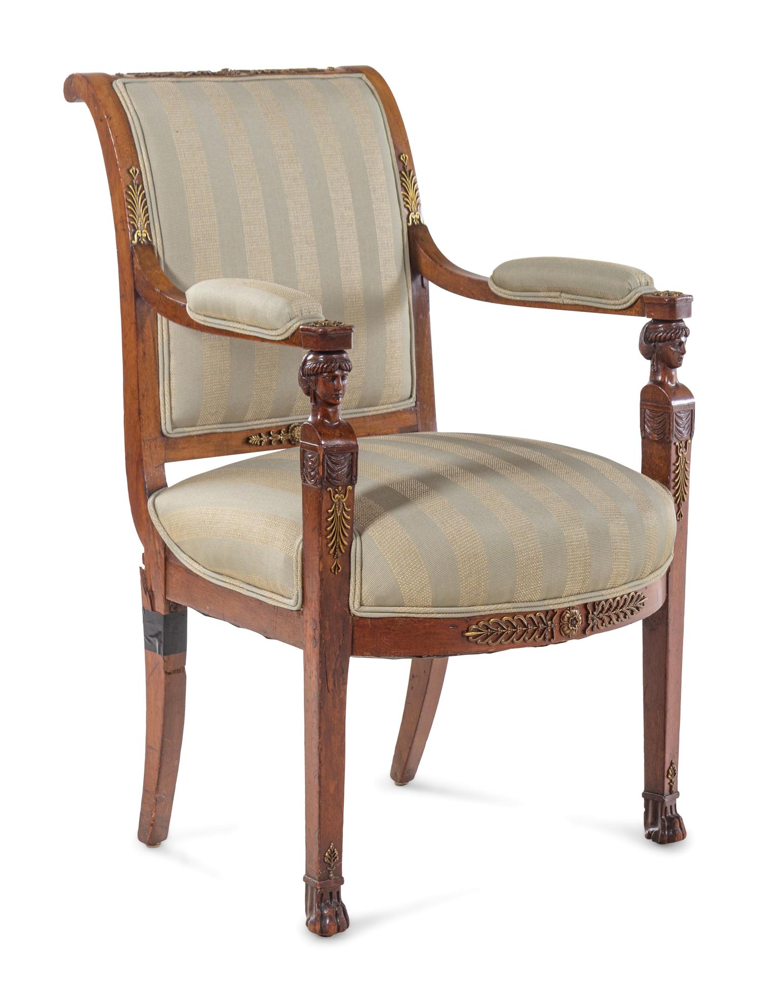A Pair of Empire Style Fauteuil