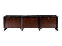 A Custom Contemporary Marble-Top Console Cabinet
