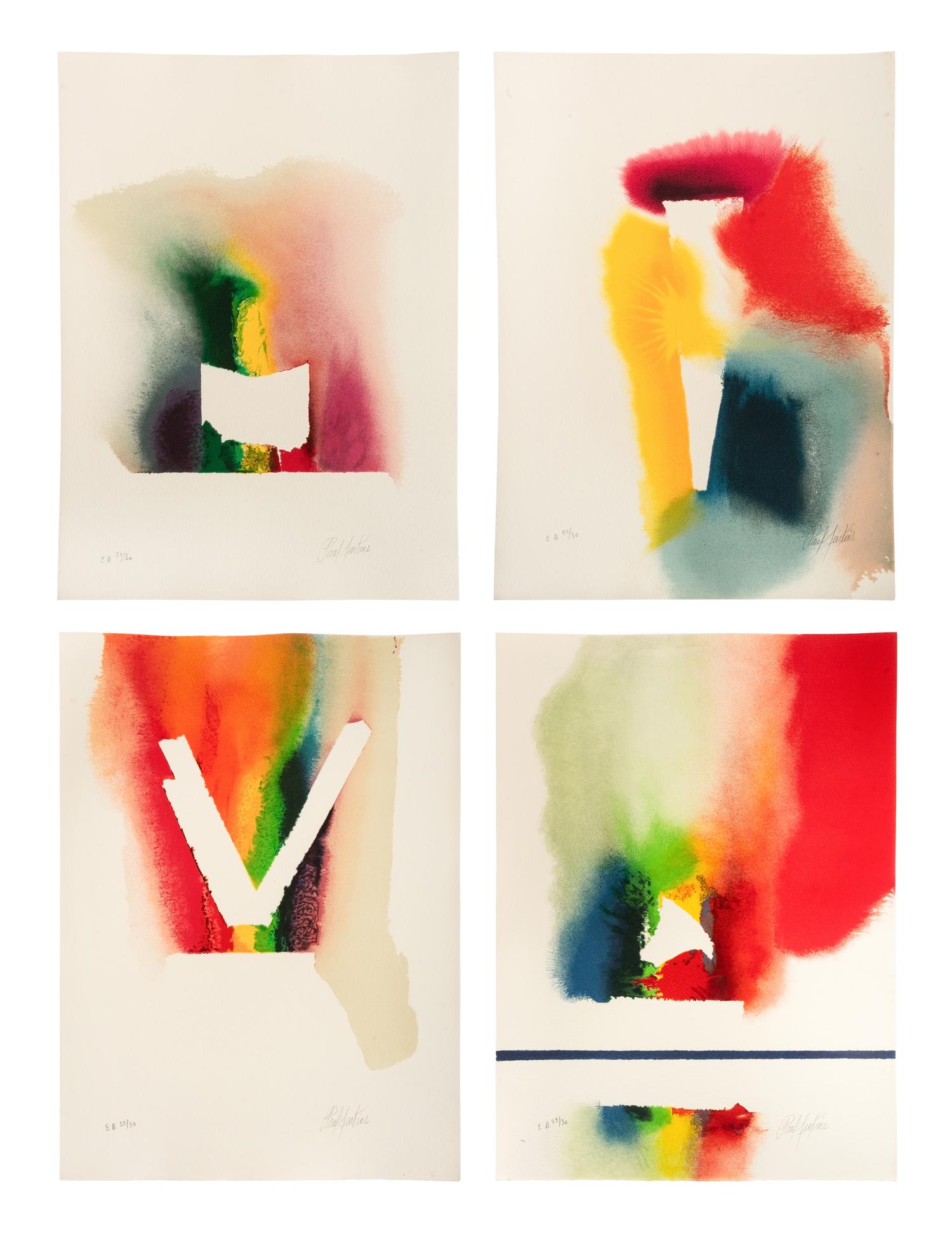 La Couleur Est Un Chemin (complete portfolio of four prints with five pages of text in French) , 1986