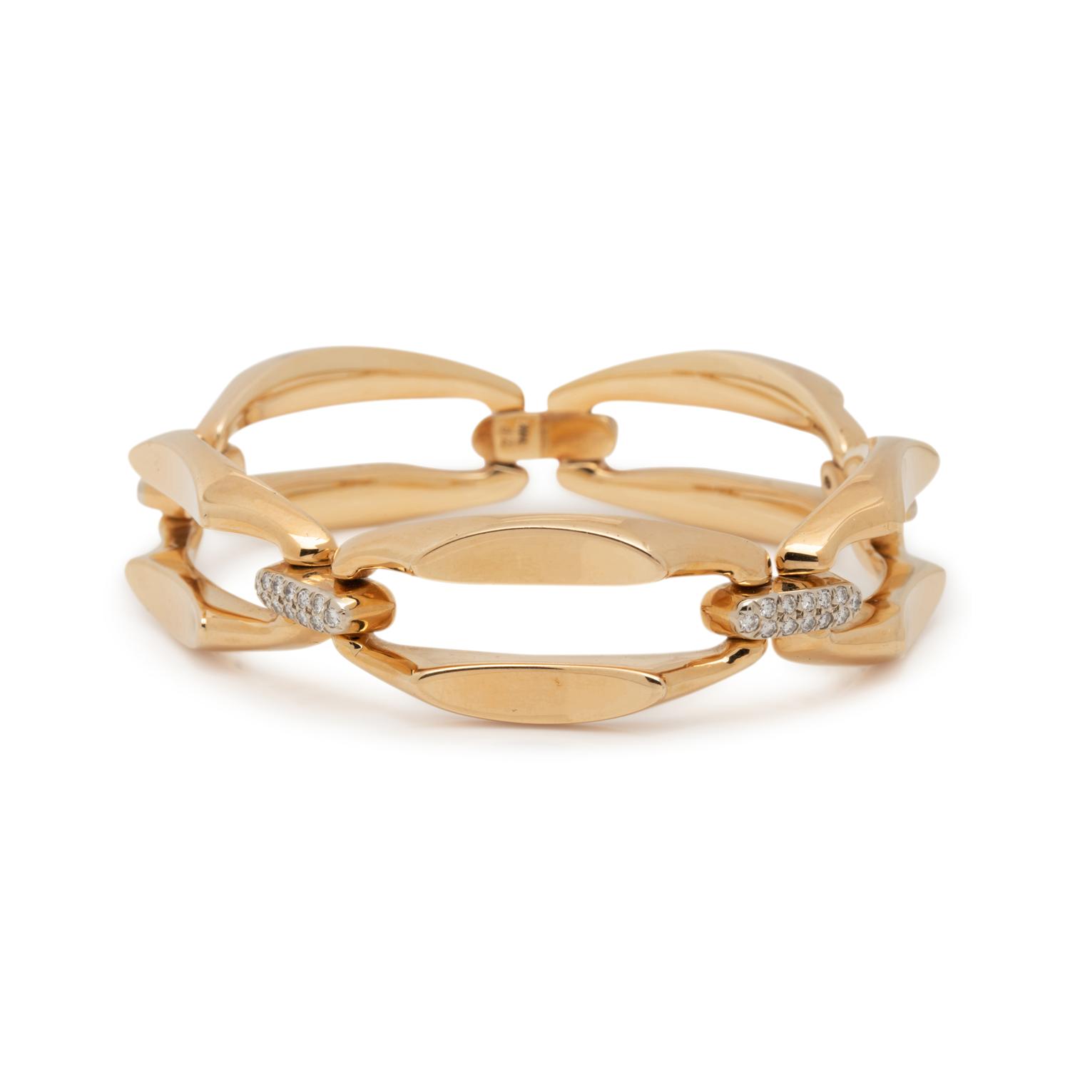 YELLOW GOLD AND DIAMOND BRACELET