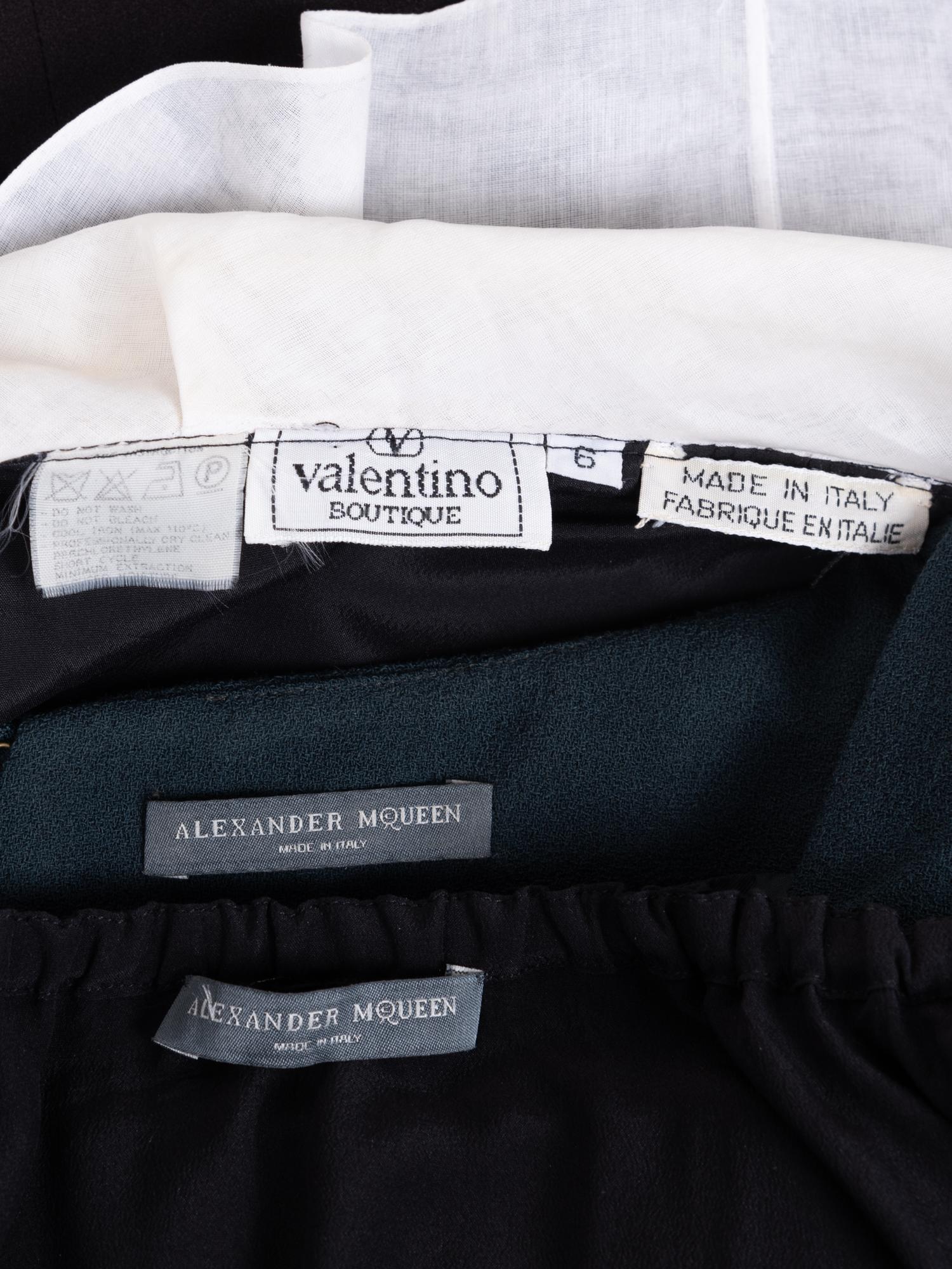 Three Designer Dresses: Two Alexander McQueen, and One Valentino, 1990-2010s