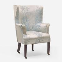 A Federal barrel-back mahogany easy chair early 19th century