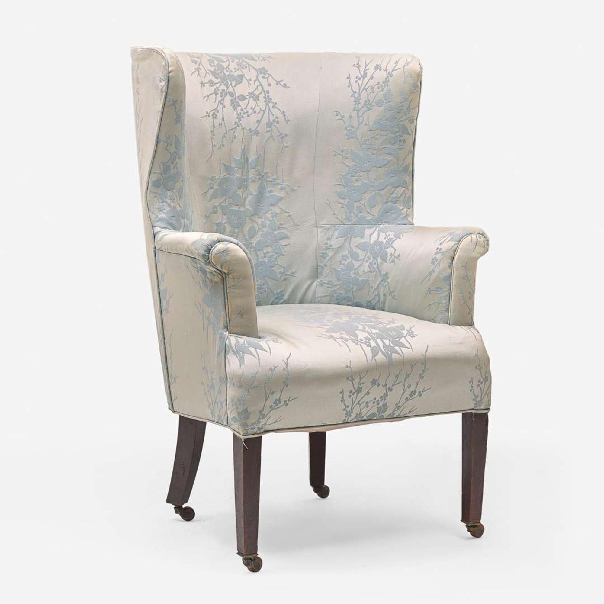 A Federal barrel-back mahogany easy chair early 19th century