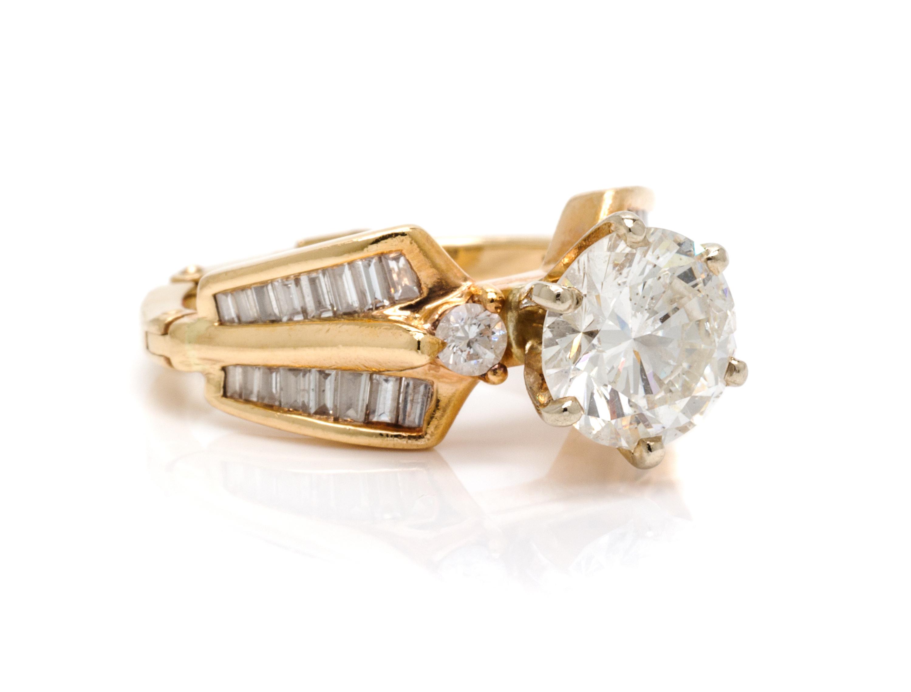 A Yellow Gold and Diamond Ring, 4.00 dwts.
