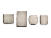 A Collection of Four English Victorian Silver Cases