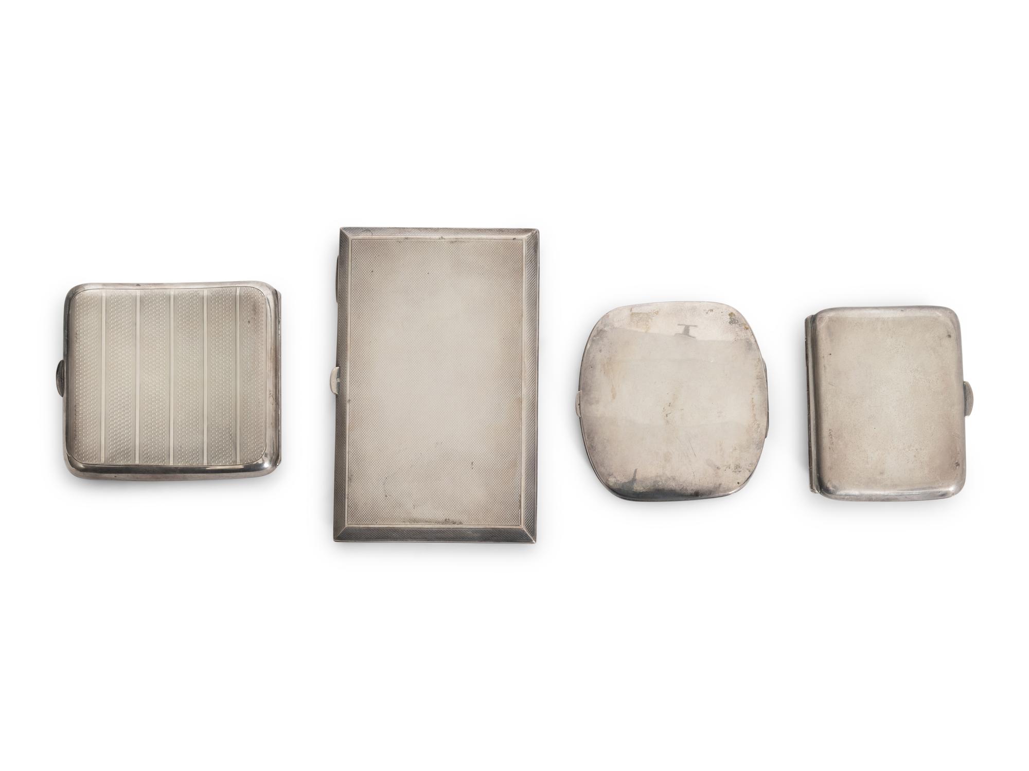 A Collection of Four English Victorian Silver Cases