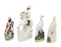 Four Staffordshire Figures