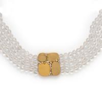 RENA KOOPMAN, ROCK CRYSTAL, DIAMOND AND COLORED DIAMOND NECKLACE