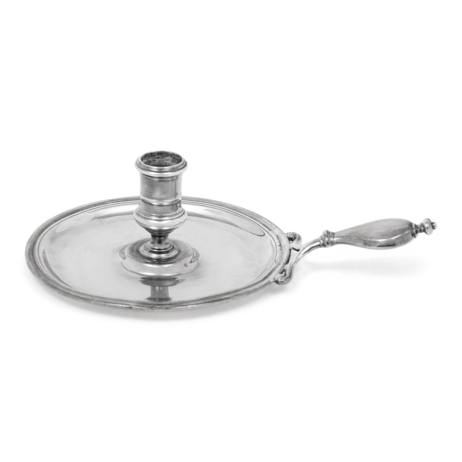 A George II Hugenot Silver Chamberstick