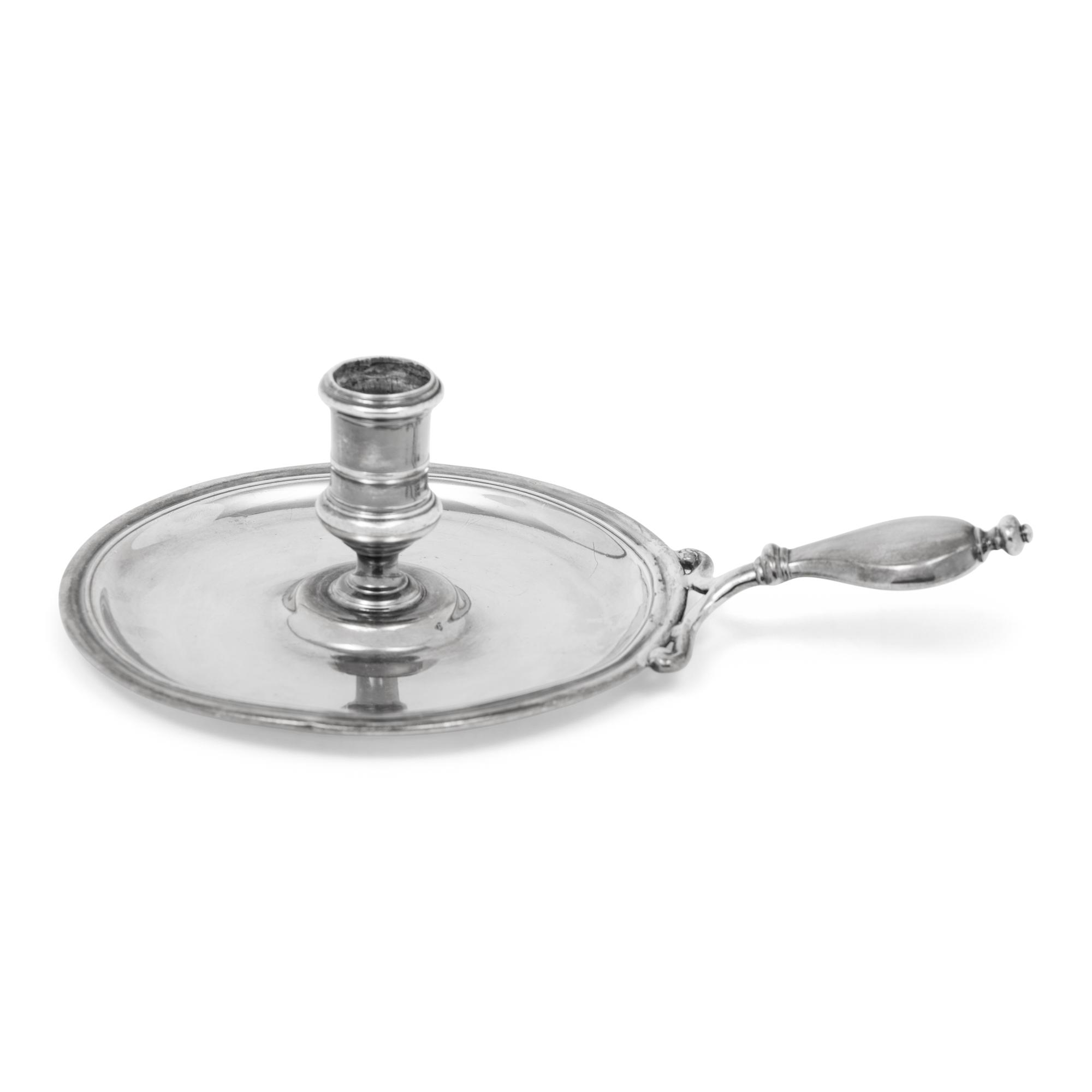 A George II Hugenot Silver Chamberstick