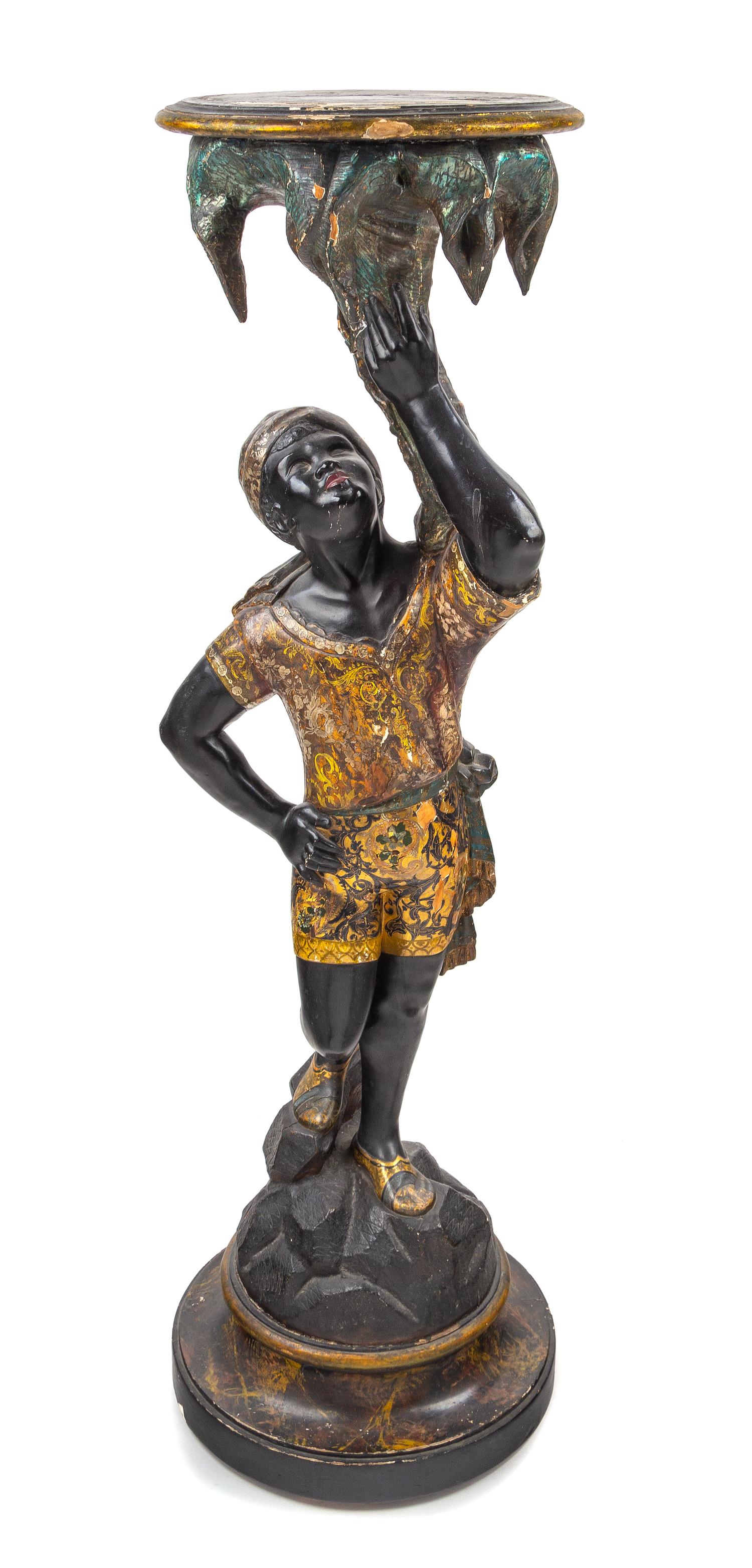 A Venetian Polychromed Figure