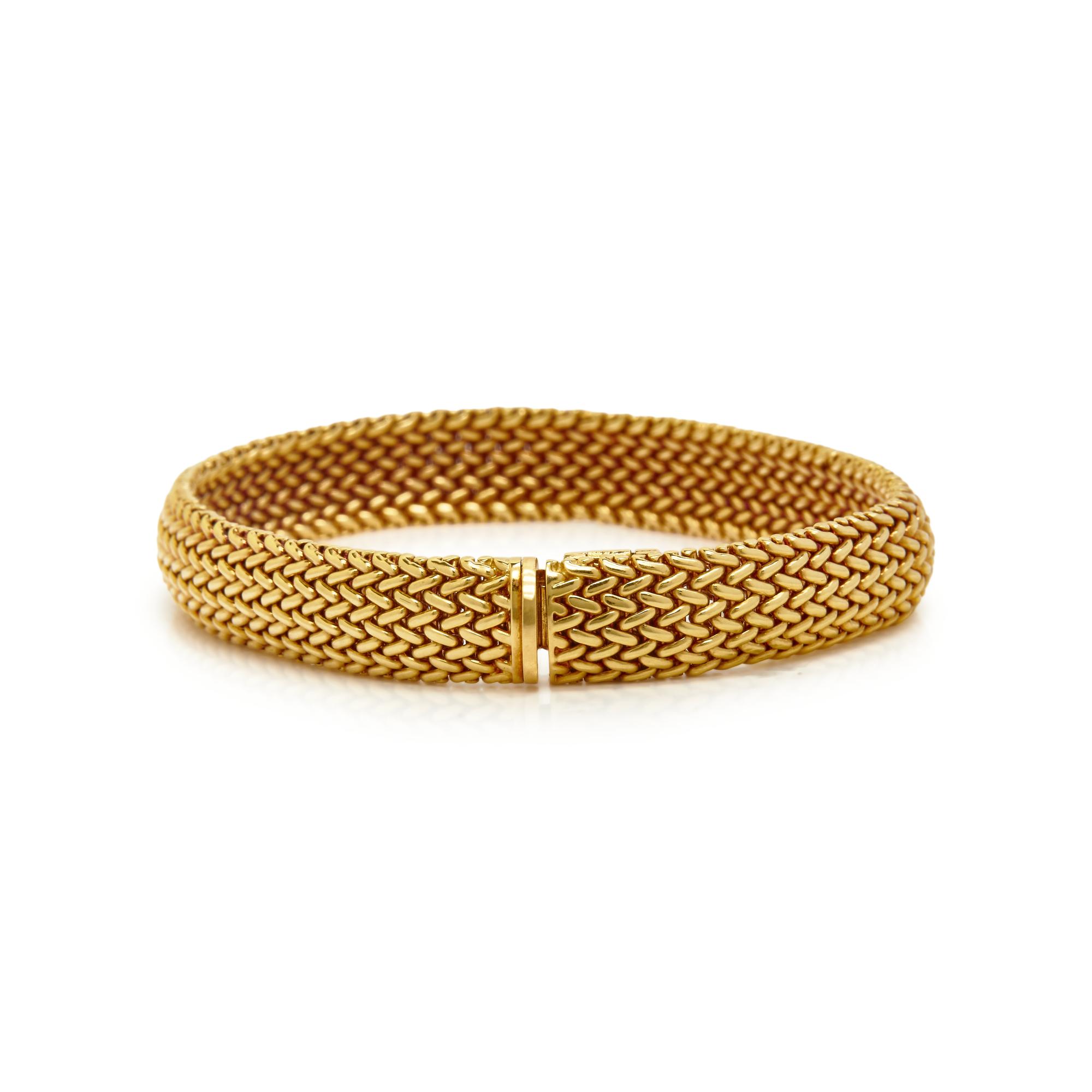 TIFFANY & CO., YELLOW GOLD 'SOMERSET' BRACELET