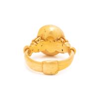 ANCIENT, HIGH KARAT YELLOW GOLD AND AQUAMARINE INTAGLIO RING