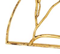A Pair of Gilded Wrought Iron Demilune Transom Decorations