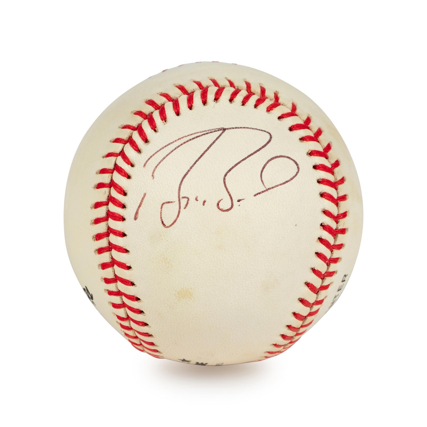 A Vintage Barry Bonds Signed Autograph Baseball (Beckett Authentication Services BAS Certified),