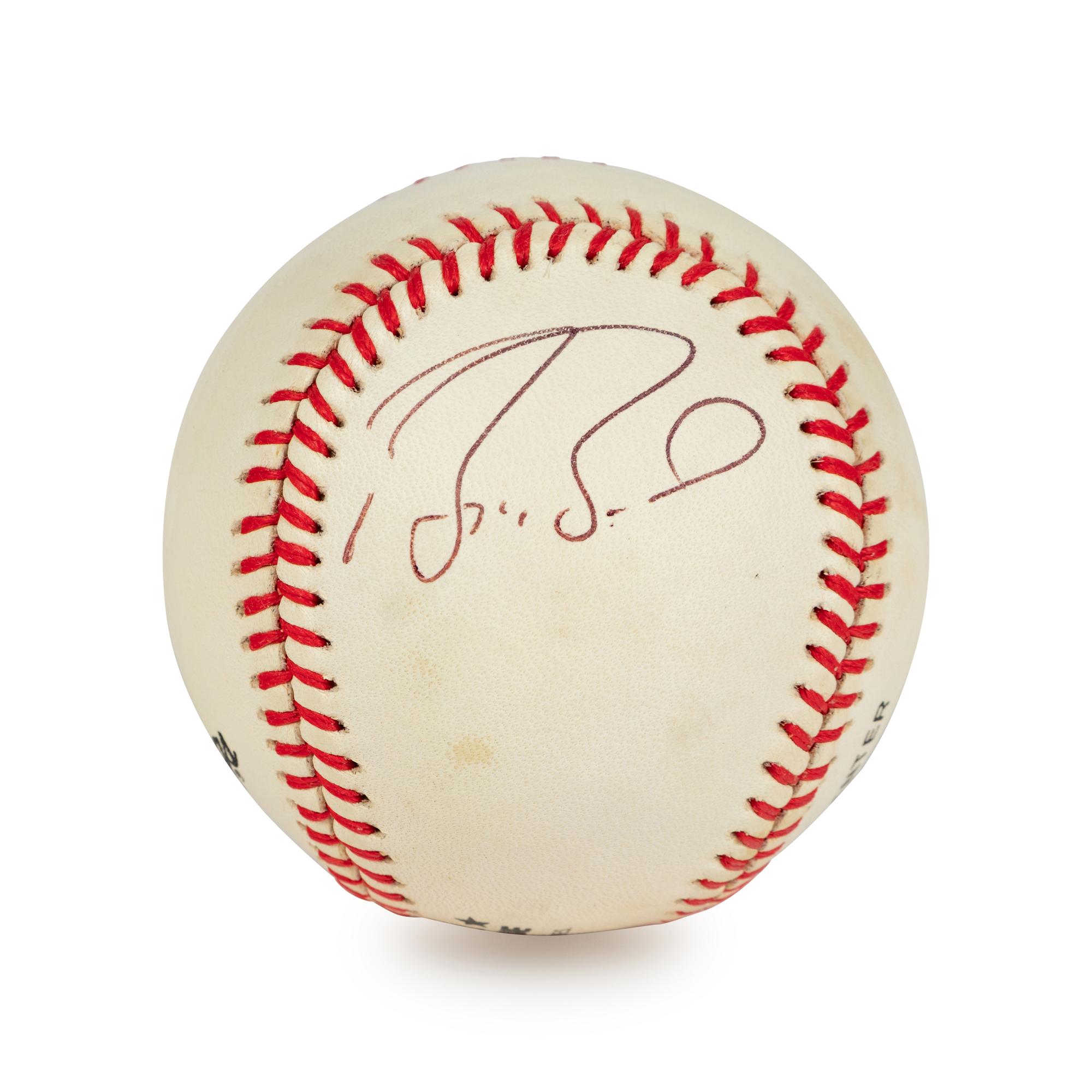 A Vintage Barry Bonds Signed Autograph Baseball (Beckett Authentication Services BAS Certified),