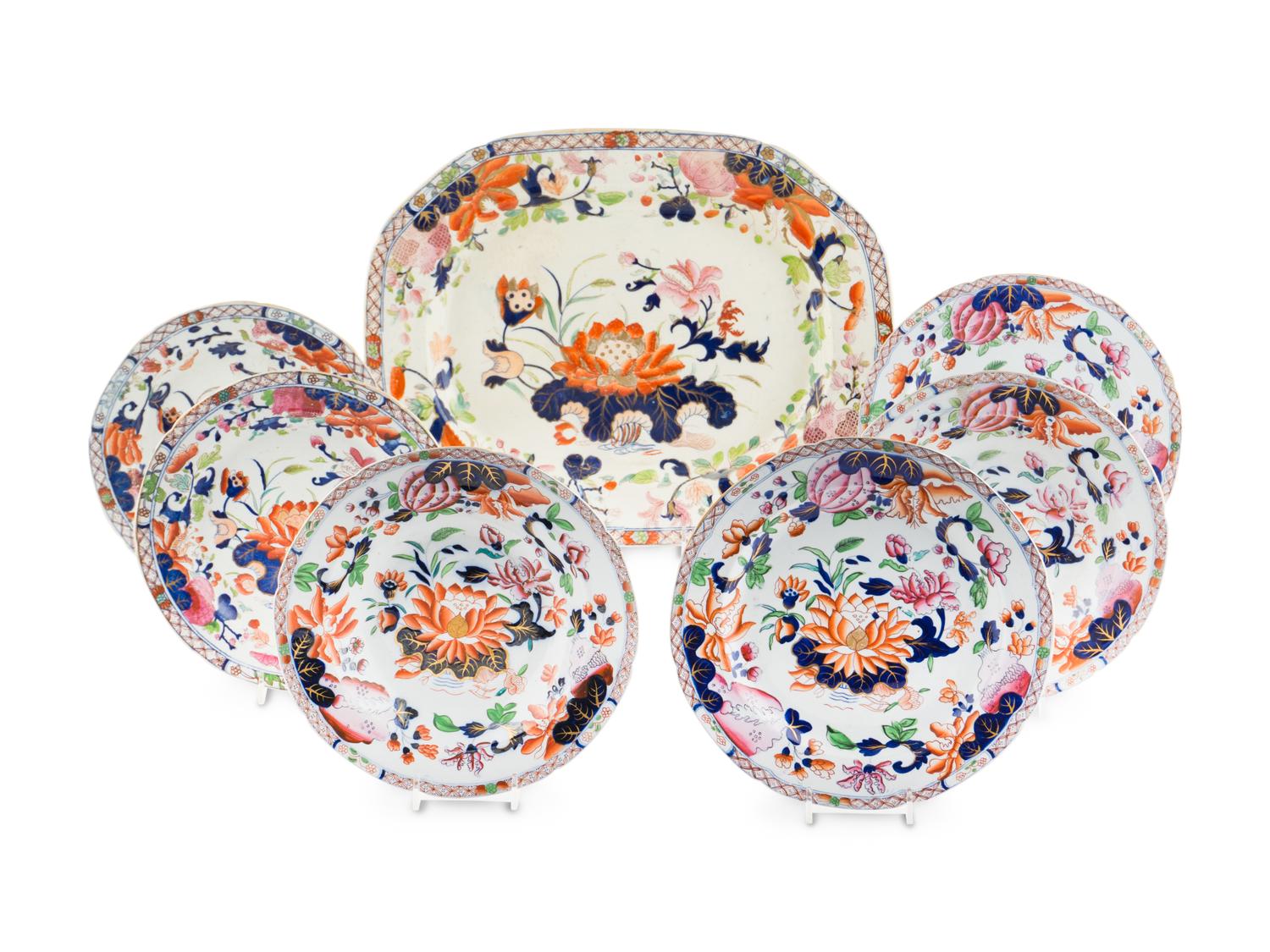 A Group of English Ironstone Wares