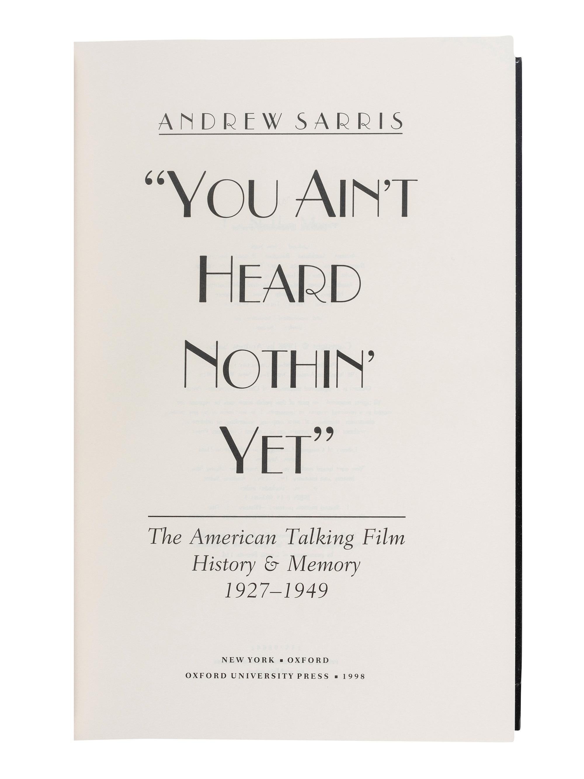 [HOLLYWOOD]. A group of 11 works, many with connections to film and entertainment, all SIGNED copies, comprising: