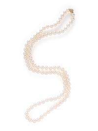 CULTURED PEARL AND DIAMOND NECKLACE