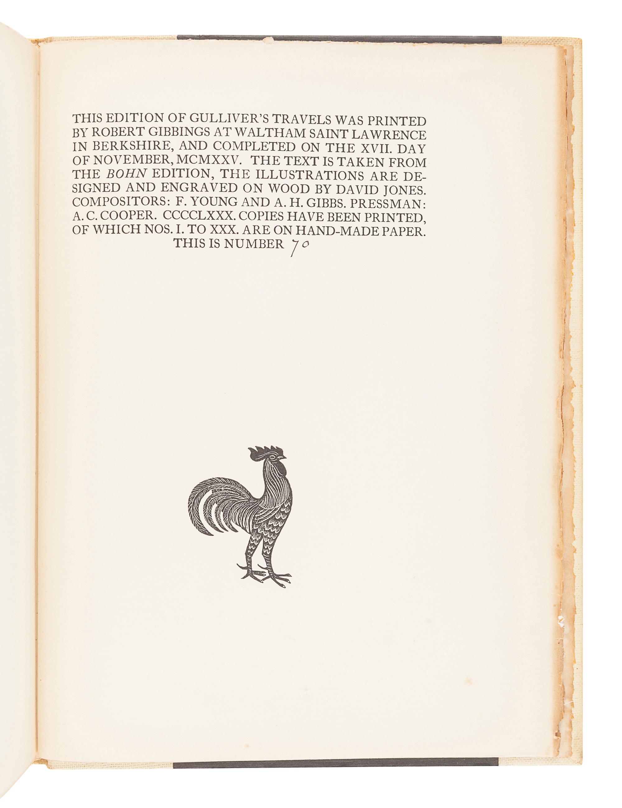 [FINE PRESS BOOKS]. A group of 5 works, comprising: