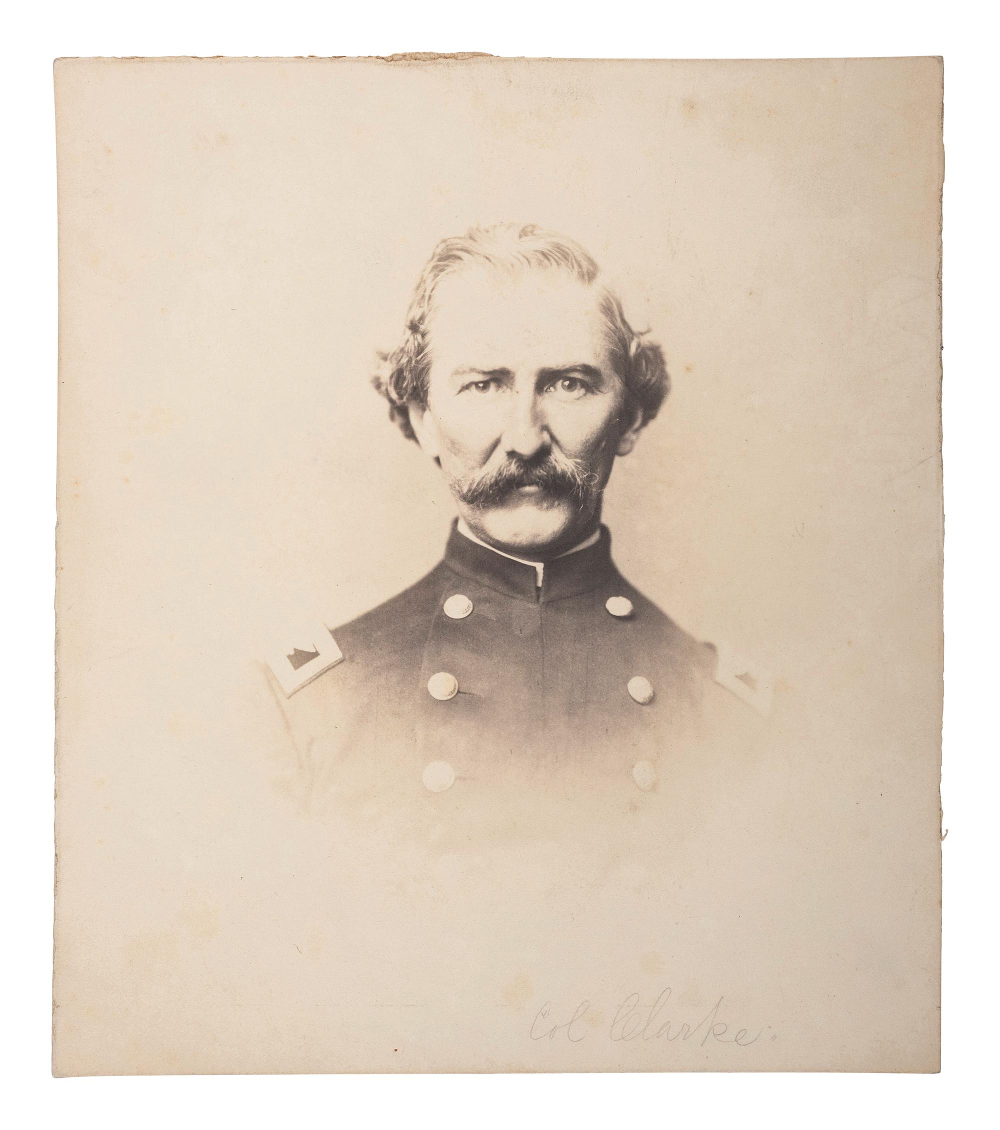 [CIVIL WAR]. Salt print of Colonel Clarke.