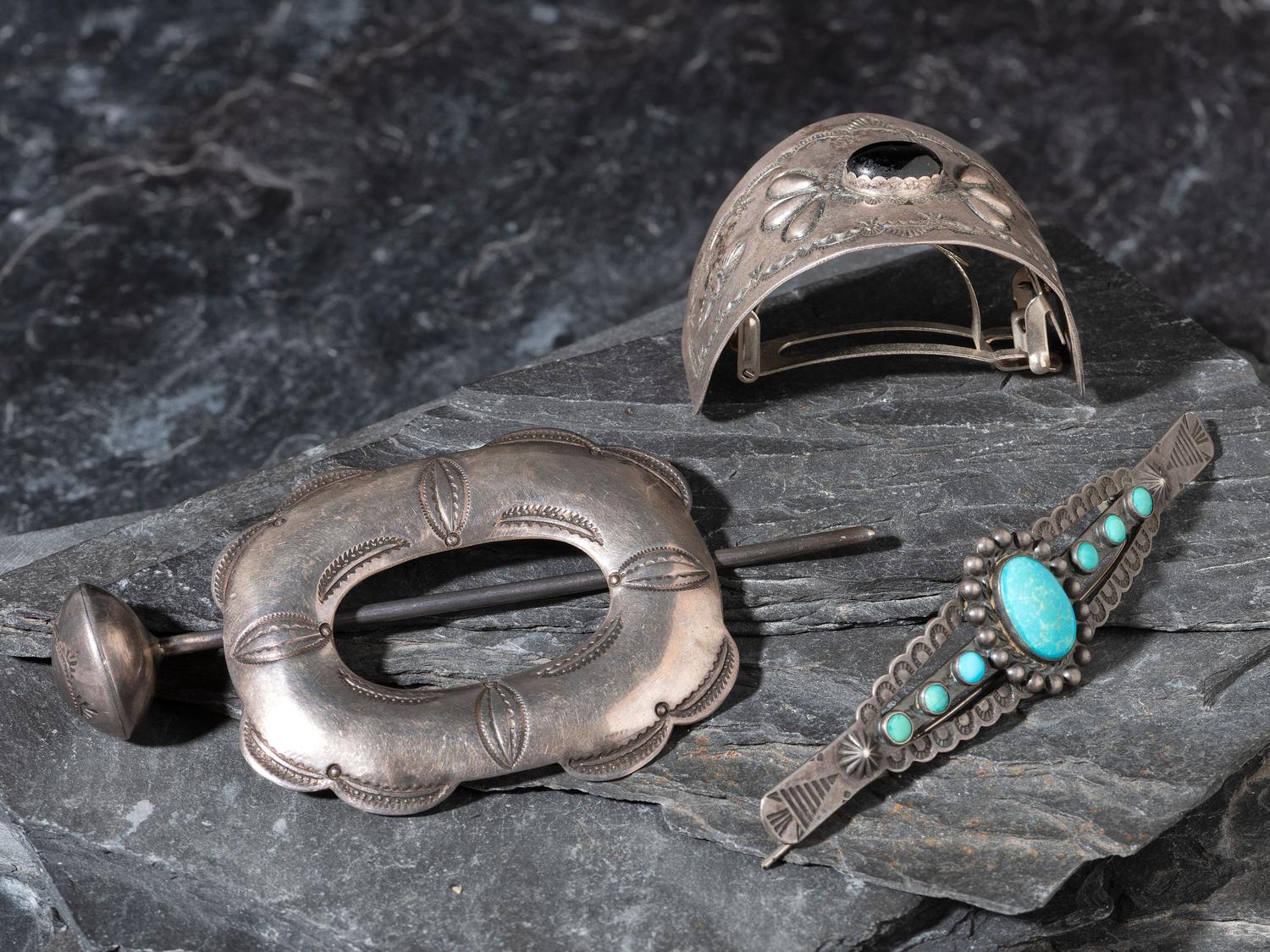 Navajo Silver Hair Accessories