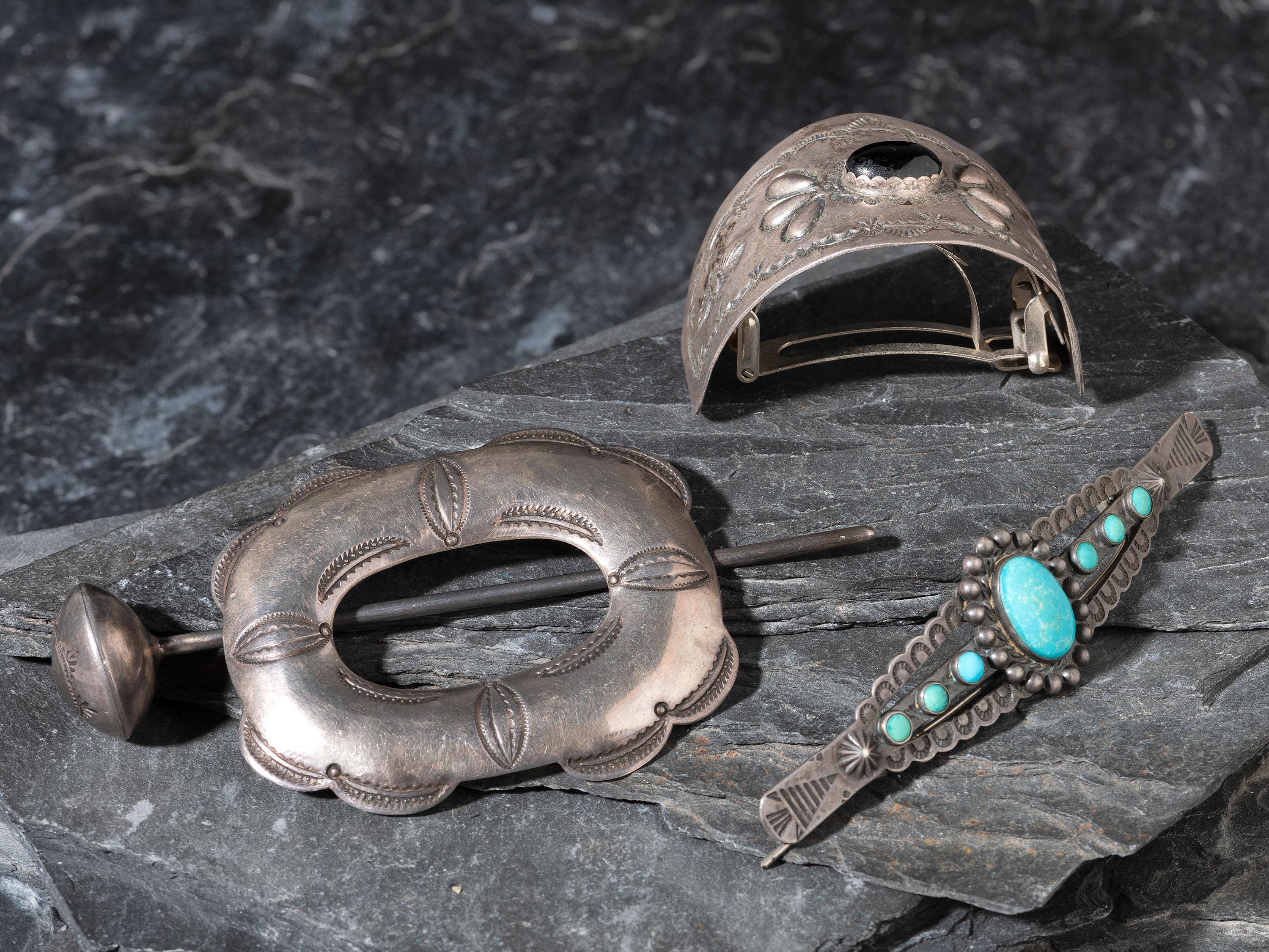 Navajo Silver Hair Accessories